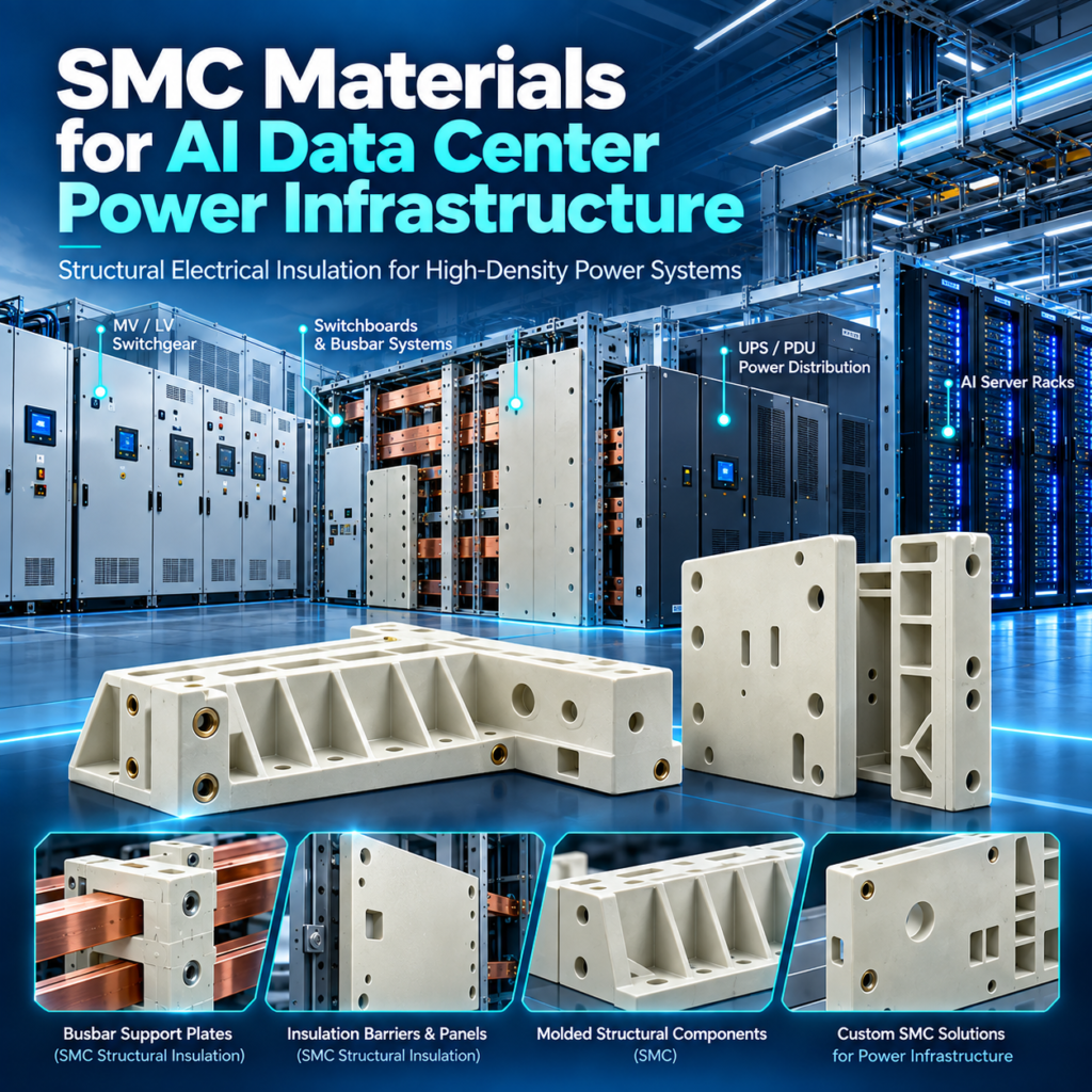 Learn how SMC supports structural electrical insulation, switchgear, busbar supports and high-density AI data center power systems.